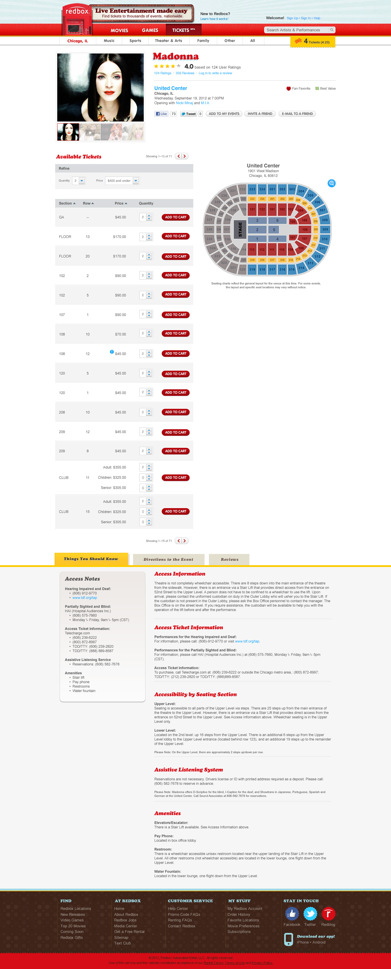 Redbox Tickets